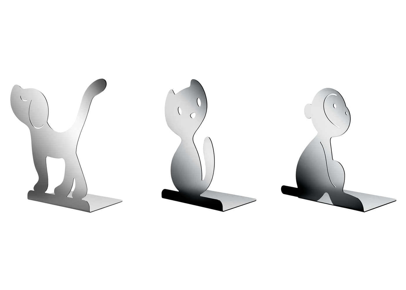 stainless steel bookends  Alessi