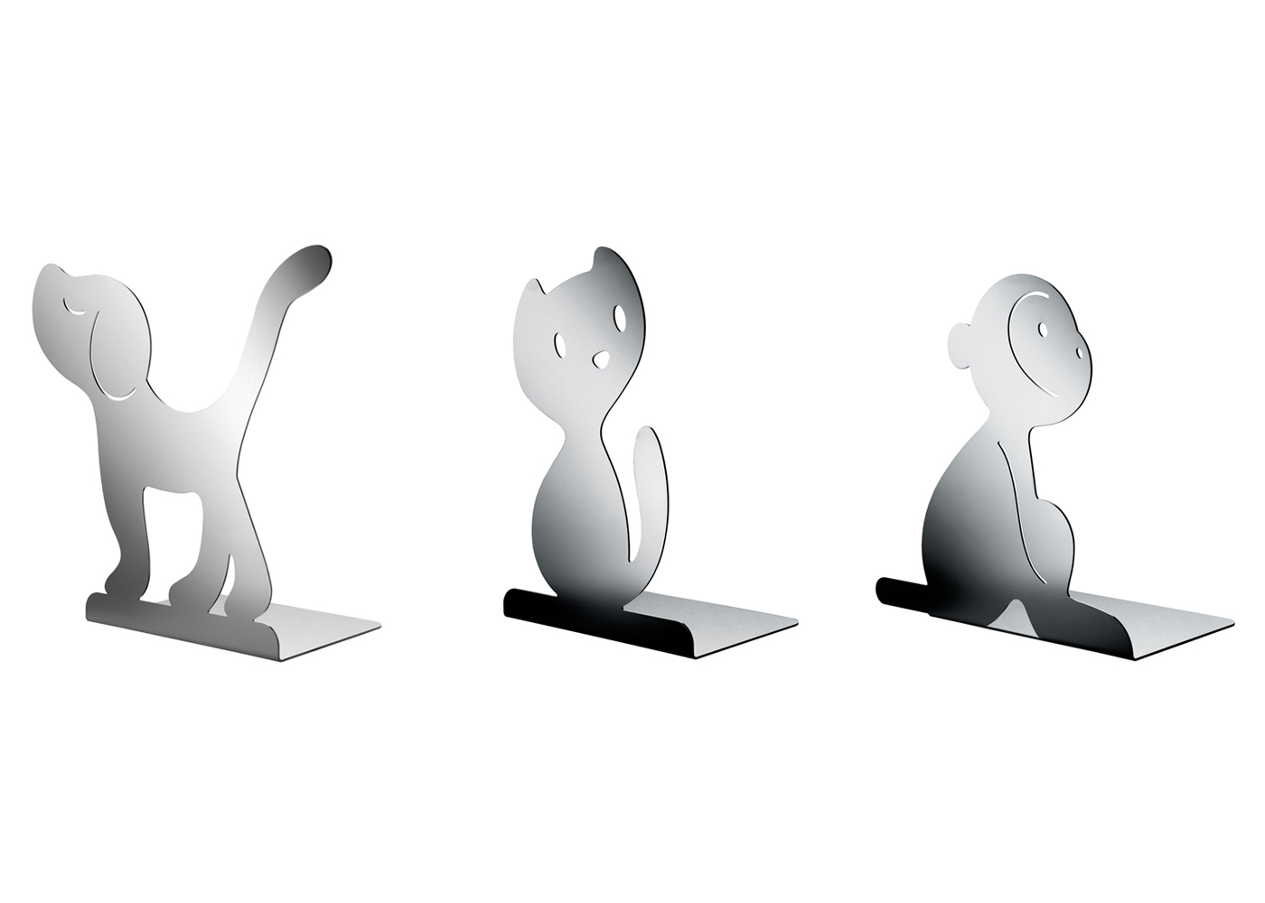 stainless steel bookends Alessi