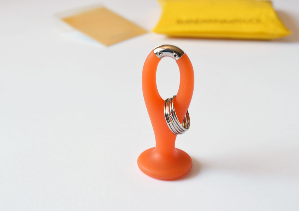 Bat Flight key ring orange colour product packaging MandarinaDuck