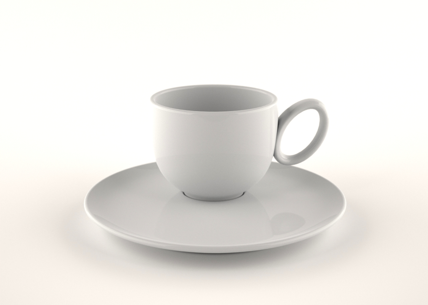 tazza e piatto per la colazione modello