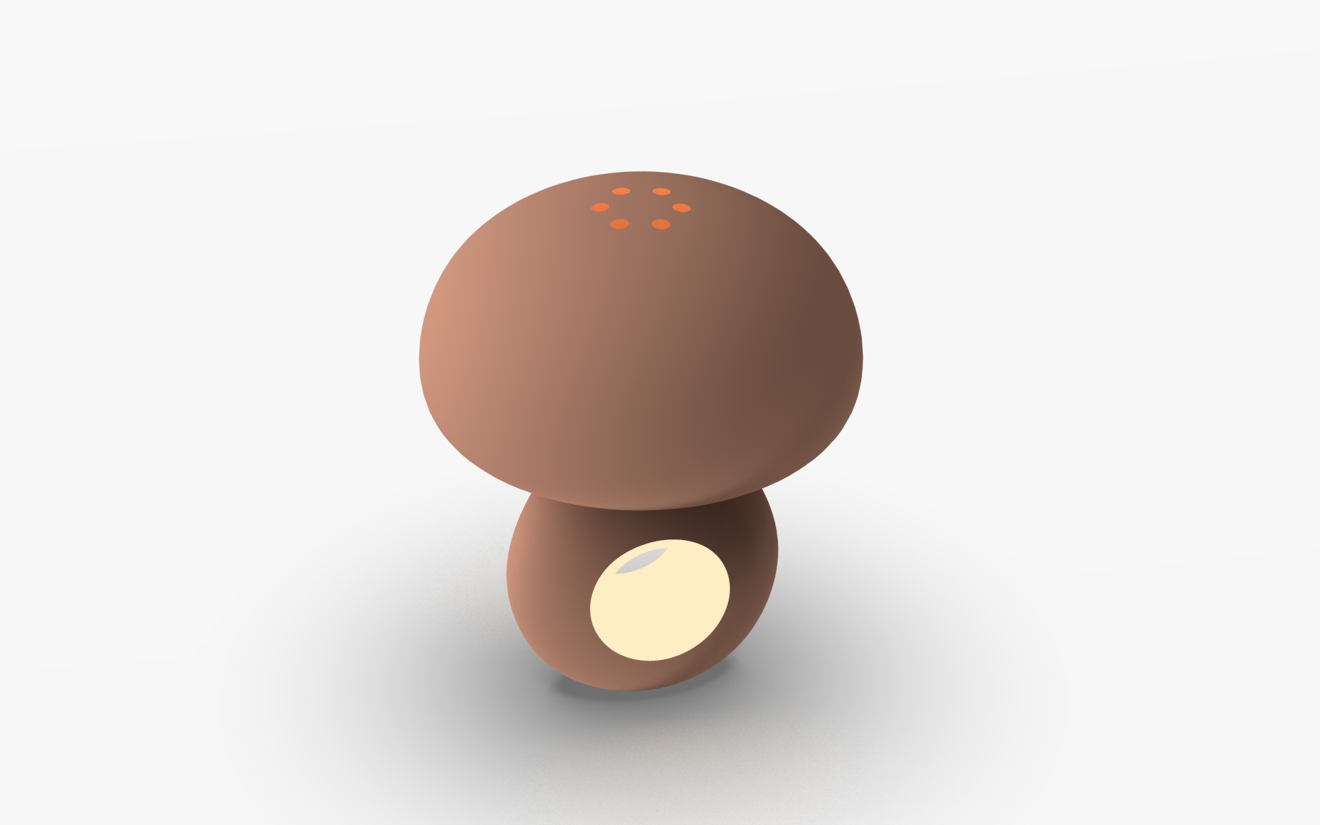 Una lampada di terracotta
