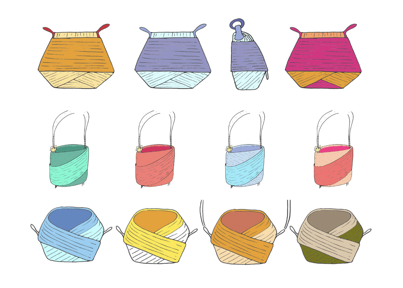 progetto borse e colori, medium size.