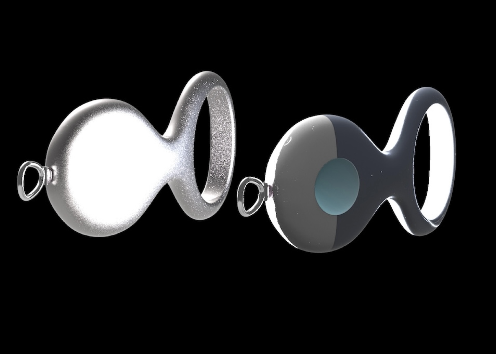 Two grey adjustable leashes with side light.