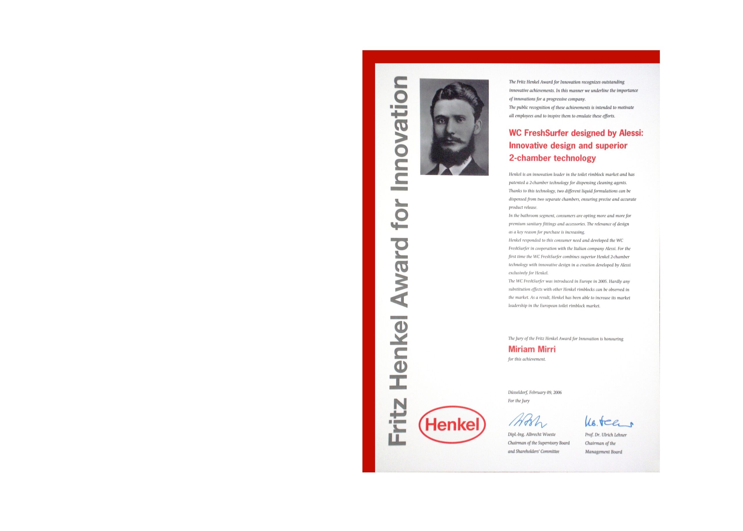Premiazione team Alessi-Henkel e la mostra su Matisse